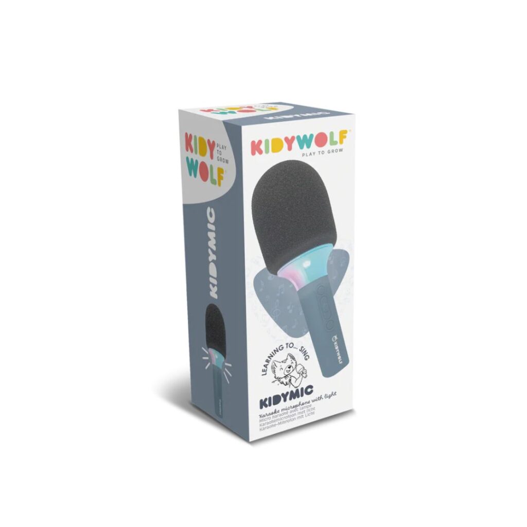 A-Play KIDYWOLF: Μικρόφωνο Karaoke επαναφορτιζόμενο με φως & bluetooth - Blue KDW-181245
