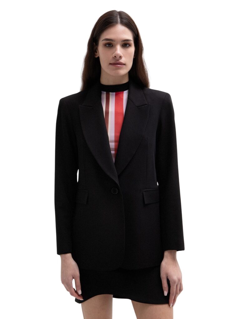Toi & Moi γυναικείο μονόχρωμο blazer σε ίσια γραμμή 40-0853-126
