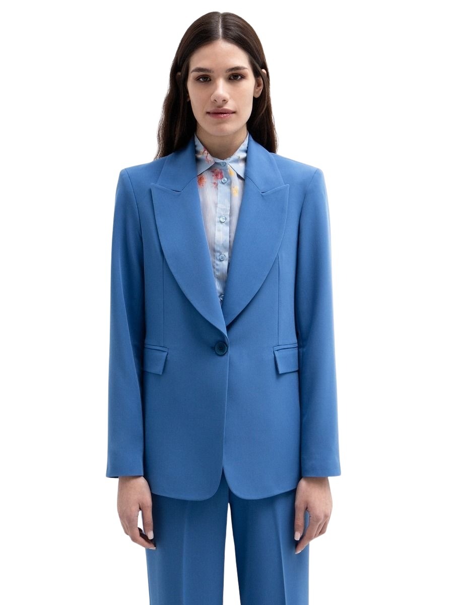 Toi & Moi γυναικείο μονόχρωμο blazer σε ίσια γραμμή 40-0853-126