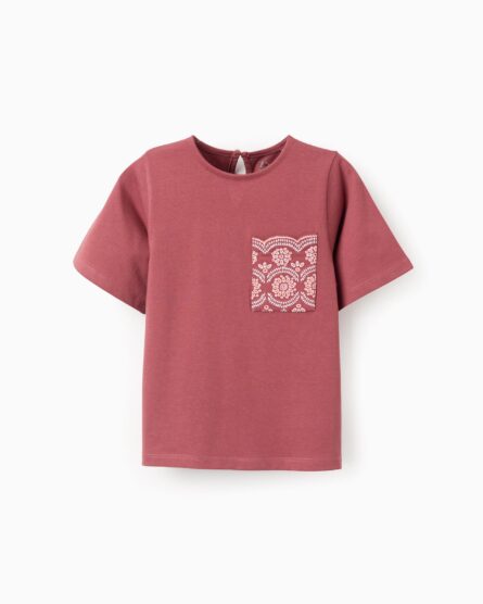 Zippy παιδικό t-shirt με κεντητή τσέπη για μικρό κορίτσι ZKGAP0303_26011