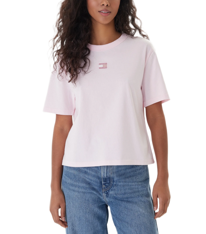 Tommy Hilfiger γυναικείο μονόχρωμο t-shirt boxy DW0DW22202