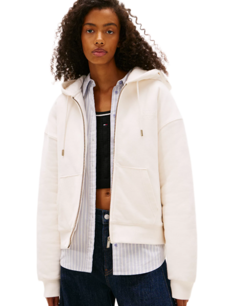 Tommy Hilfiger γυναικεία boxy ζακέτα φούτερ με κουκούλα DW0DW22541