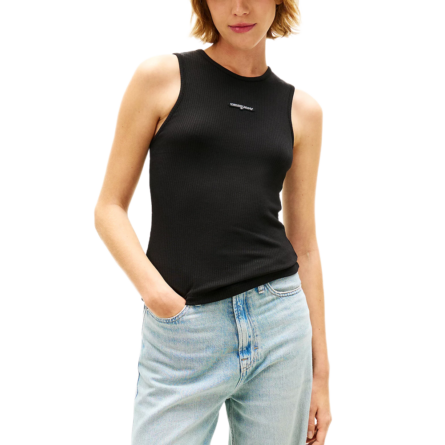 Tommy Hilfiger γυναικείο αμάνικο μονόχρωμο τοπ slim fit DW0DW22282