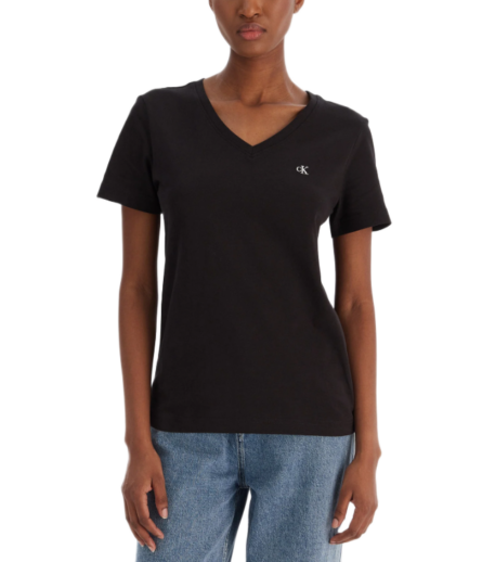 Calvin Klein γυναικείο t-shirt V με λογότυπο LV047B205G