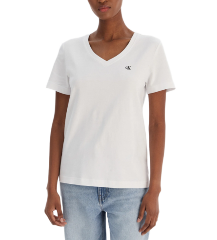 Calvin Klein γυναικείο t-shirt V με λογότυπο LV047B205G