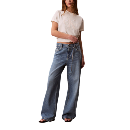 Calvin Klein γυναικείο χαμηλόμεσο τζιν παντελόνι baggy LV047E752G