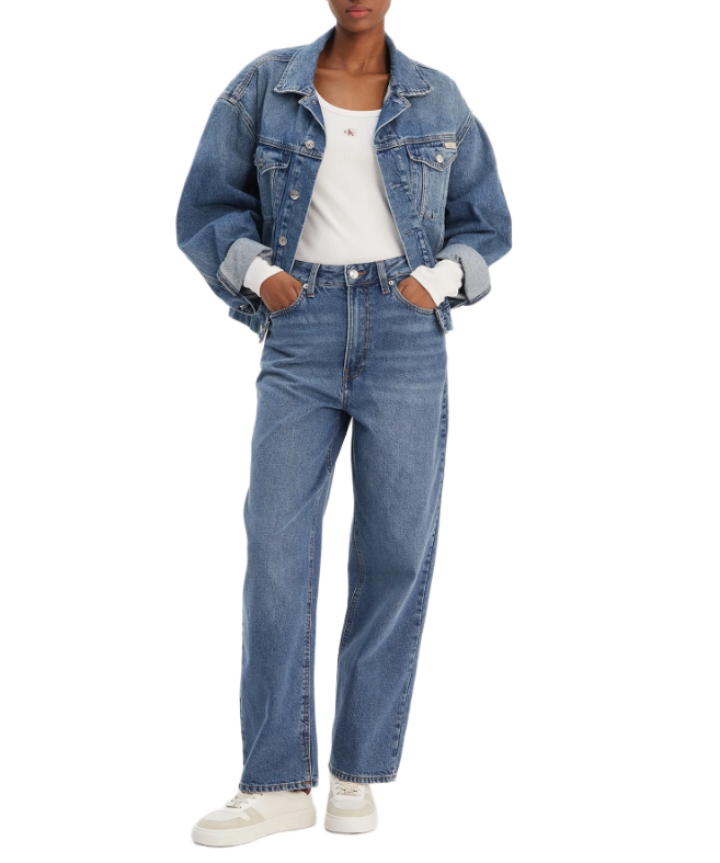 Calvin Klein γυναικείο παντελόνι τζιν barrel LV047E626G
