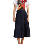 Attrattivo γυναικεία denim φούστα πλισέ 9922982