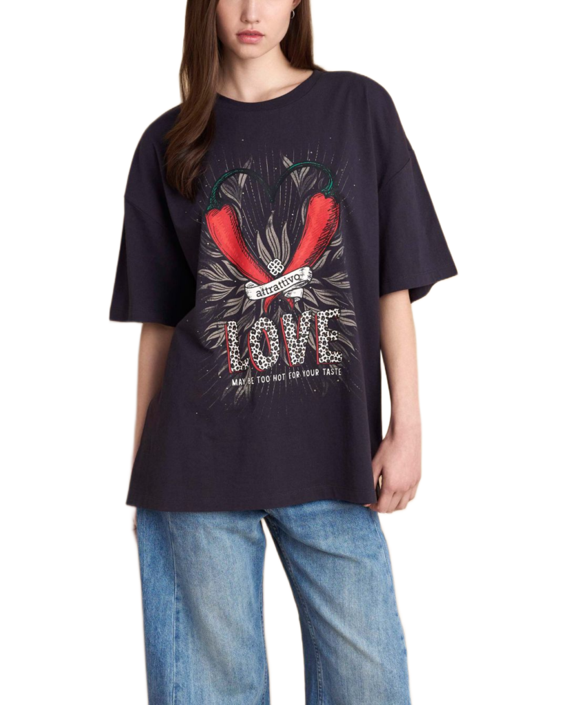 Attrattivo γυναικείο t-shirt με στάμπα 9923124