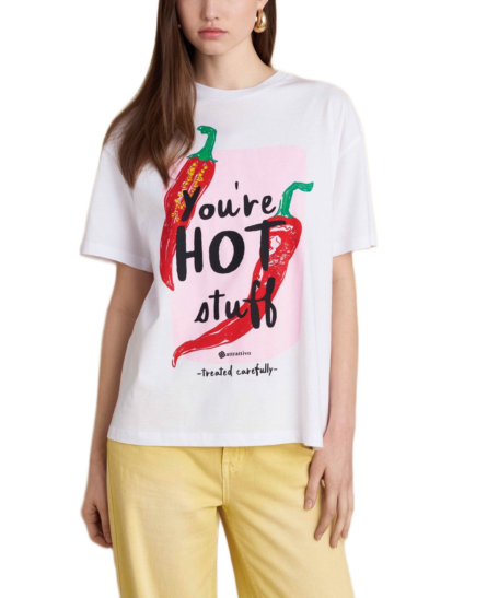 Attrattivo γυναικείο t-shirt με στάμπα 9923151