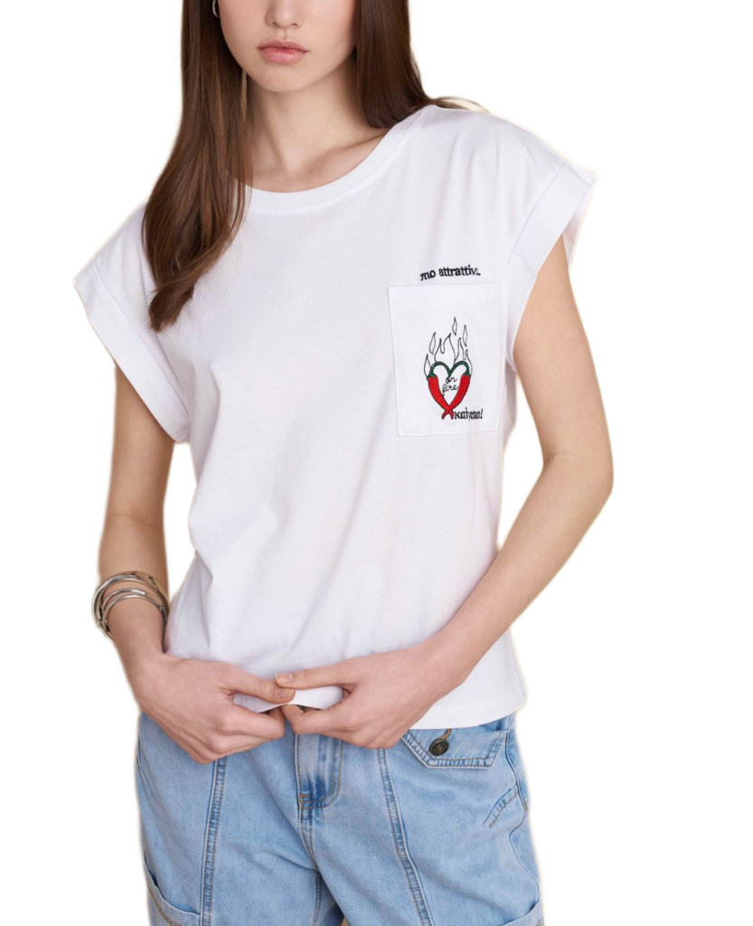 Attrattivo γυναικείο t-shirt με τσέπη 9923152 Attrattivo γυναικείο t-shirt με τσέπη 9923152