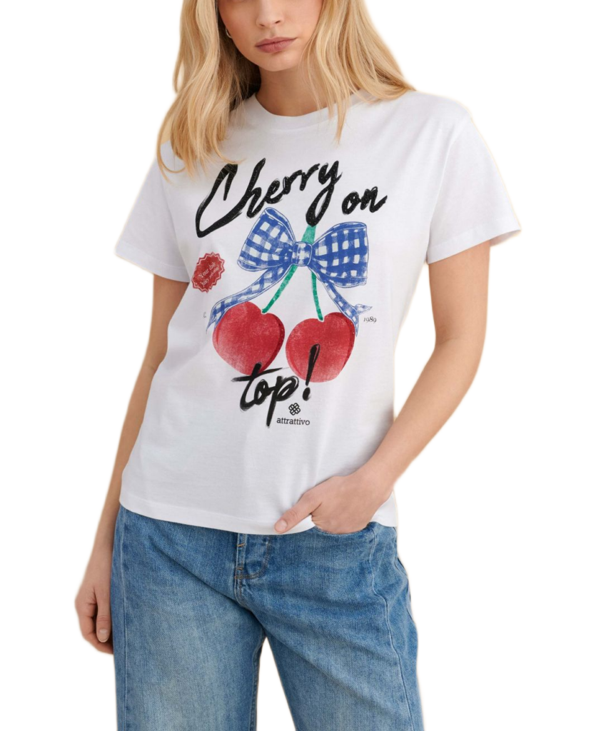 Attrattivo γυναικείο t-shirt με στάμπα 9923153