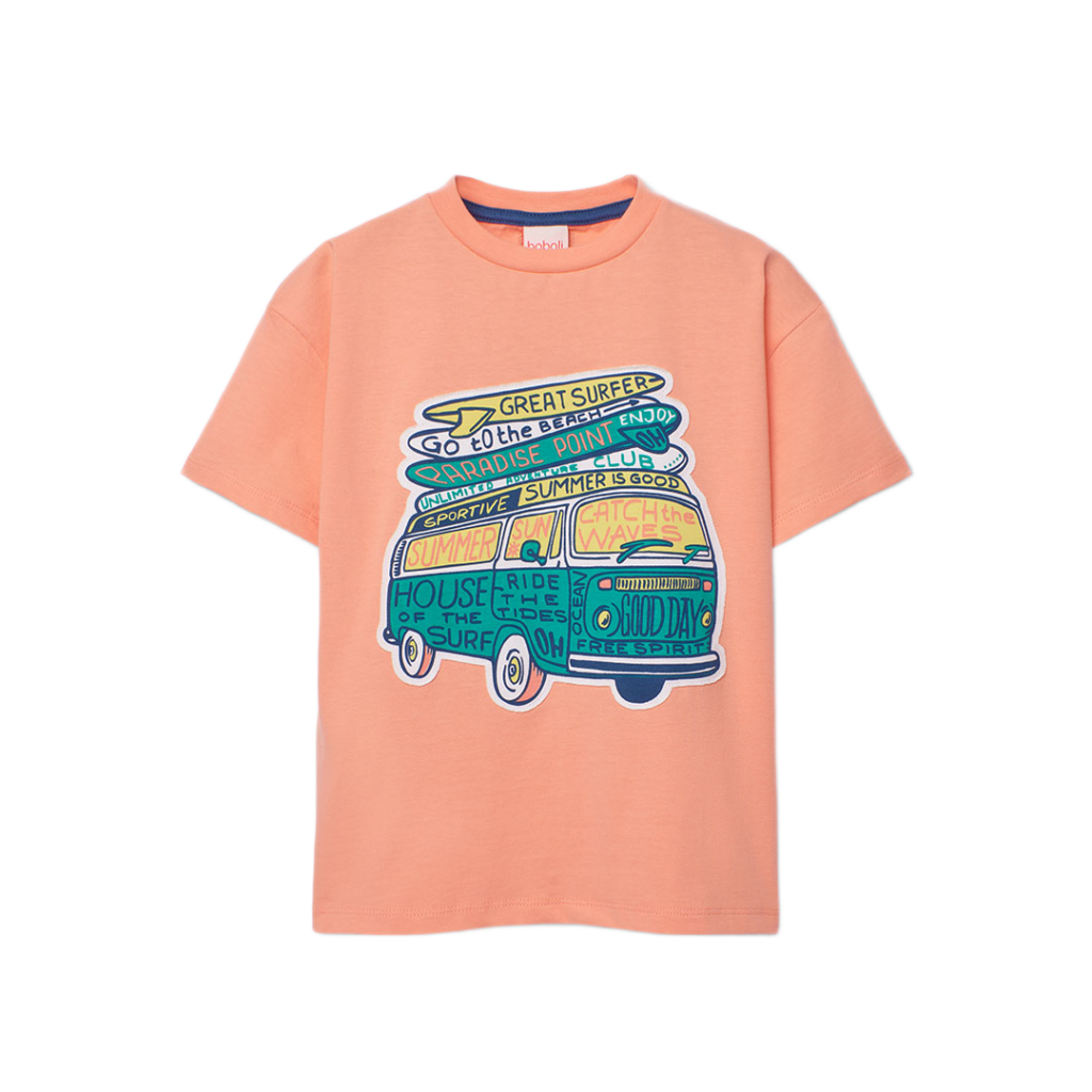 Boboli βαμβακερό t-shirt με τύπωμα για αγόρι 613022