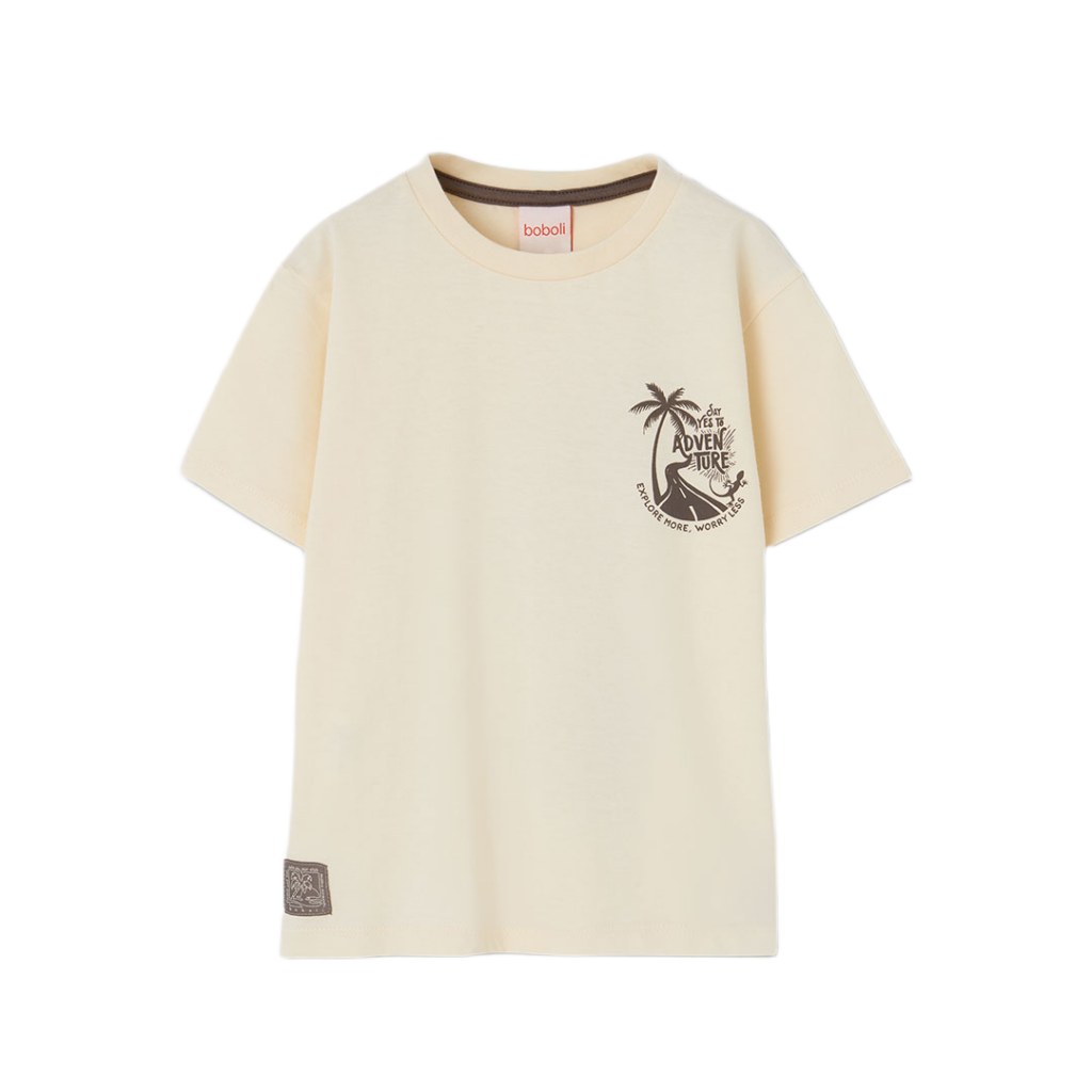 Boboli βαμβακερό t-shirt για αγόρι με τύπωμα στην πλάτη 623012