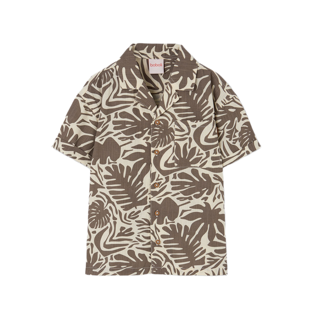 Boboli πουκάμισο για αγόρι κοντομάνικο σταμπωτό 623056