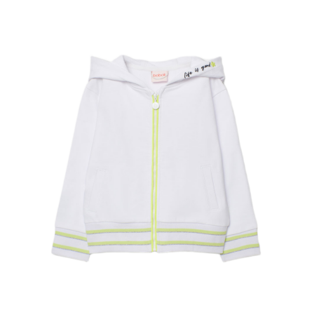 Boboli βαμβακερή fleece ζακέτα με κουκούλα για κορίτσι 423133