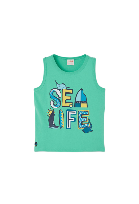 Boboli παιδικό αμάνικο t-shirt για μικρό αγόρι με τύπωμα 543170