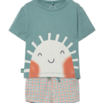 Boboli Newborn βρεφικό σετ μπλουζάκι με σορτς για μωρό αγόρι 223029