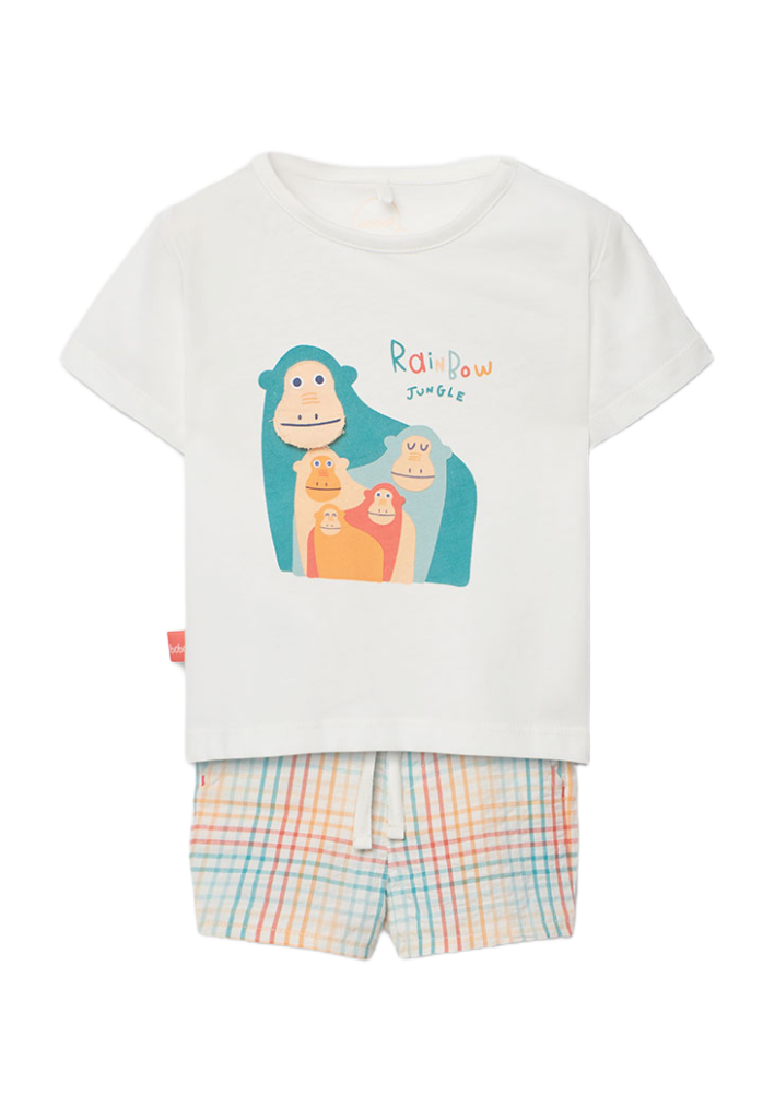 Boboli Newborn βρεφικό σετ μπλουζάκι με σορτς για μωρό αγόρι 253099