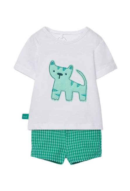 Boboli Newborn βρεφικό σετ μπλουζάκι με σορτς για μωρό κορίτσι 233042