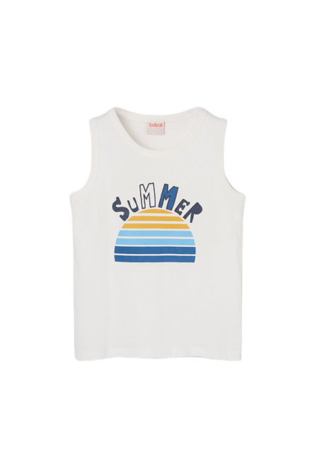 Boboli παιδικό αμάνικο t-shirt με τύπωμα για μικρό αγόρι 503198