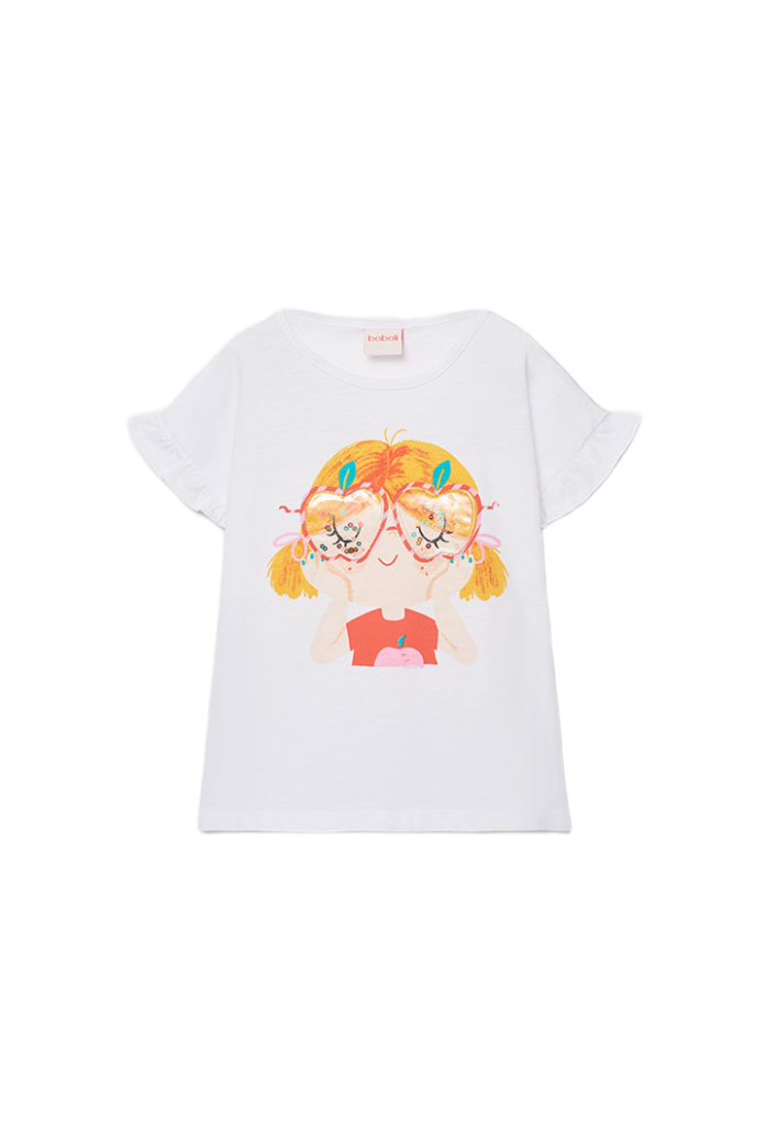 Boboli παιδικό t-shirt για μικρό κορίτσι με στάμπα 343088