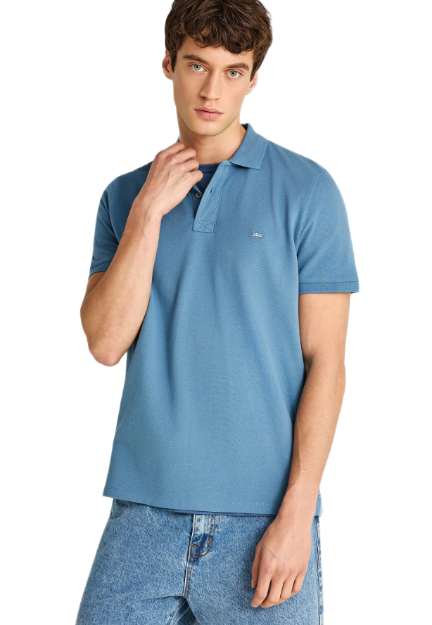 Funky Buddha ανδρικό polo μπλουζάκι FBM013-001-11