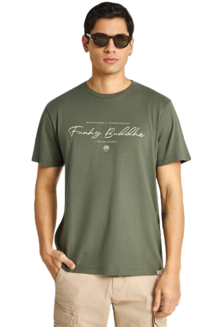 Funky Buddha ανδρικό t-shirt τύπωμα FBM013-022-04
