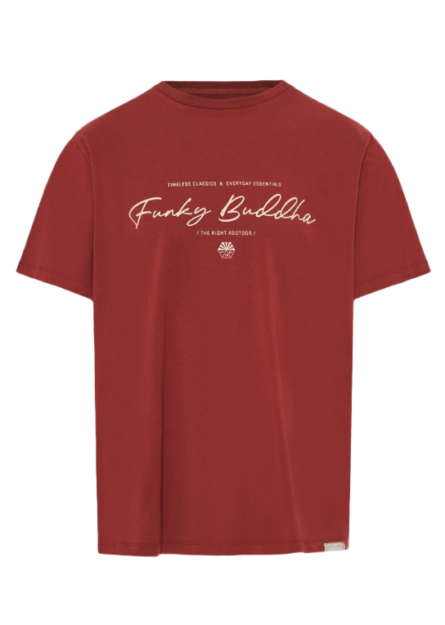 Funky Buddha ανδρικό t-shirt τύπωμα FBM013-022-04