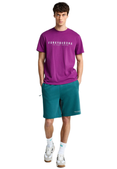 Funky Buddha ανδρική αθλητική βερμούδα με λογότυπο FBM013-050-03