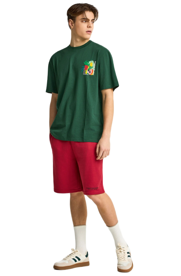 Funky Buddha ανδρική αθλητική βερμούδα με λογότυπο FBM013-050-03