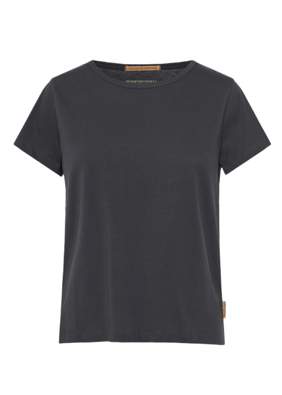 Funky Buddha γυναικείο μονόχρωμο t-shirt FBL013-103-04