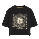 Funky Buddha γυναικείο loose t-shirt με τύπωμα FBL013-120-04