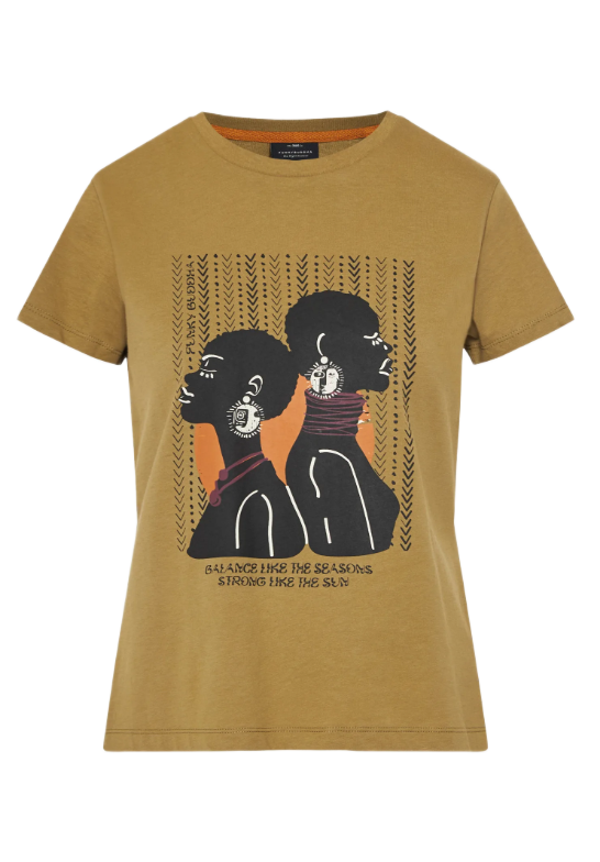 Funky Buddha γυναικείο t-shirt με τύπωμα FBL013-122-04