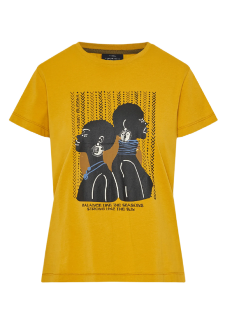Funky Buddha γυναικείο t-shirt με τύπωμα FBL013-122-04