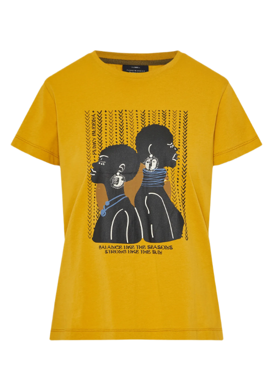 Funky Buddha γυναικείο t-shirt με τύπωμα FBL013-122-04