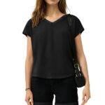 S'Oliver γυναικείο μονόχρωμο t-shirt με λεπτομέρεια δαντέλας 2175259