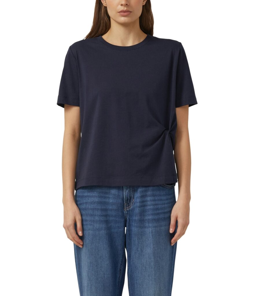 S'Oliver γυναικείο μονόχρωμο t-shirt με κόμπο 2176220