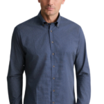 Navy & Green ανδρικό πουκάμισο μικροσχέδιο 24NG.B412/1B