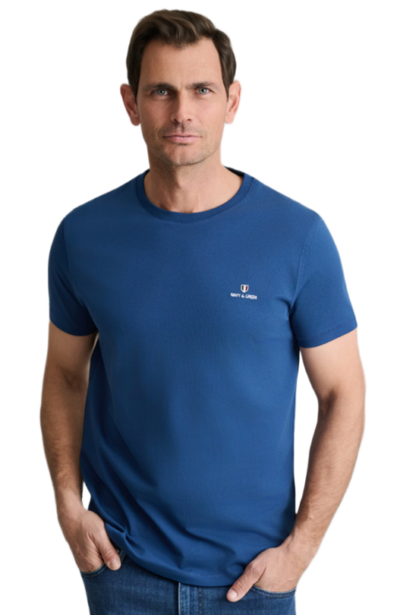 Navy & Green ανδρικό μονόχρωμο t-shirt 24MO.001/P.3