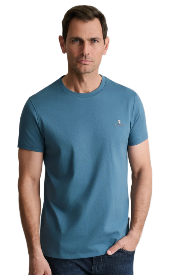 Navy & Green ανδρικό μονόχρωμο t-shirt 24MO.001/P.3 Navy & Green ανδρικό μονόχρωμο t-shirt 24MO.001/P.3
