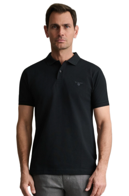 Navy & Green ανδρικό μονόχρωμο polo 24EY.007/PL/YL.2