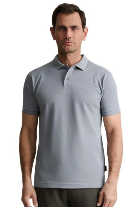 Navy & Green ανδρικό μονόχρωμο polo 24EY.007/PL/YL.2