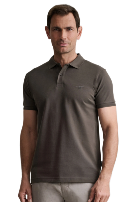 Navy & Green ανδρικό μονόχρωμο polo 24EY.007/PL/YL.2