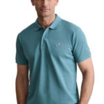 Navy & Green ανδρικό μονόχρωμο polo 24GE.300.9