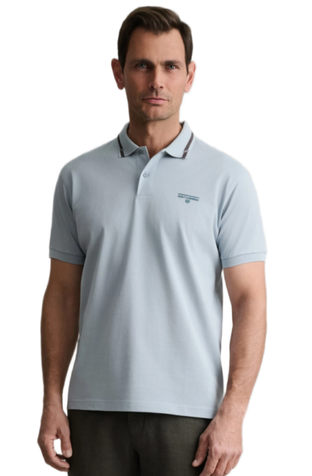 Navy & Green ανδρικό μονόχρωμο polo 24EY.040/1PL