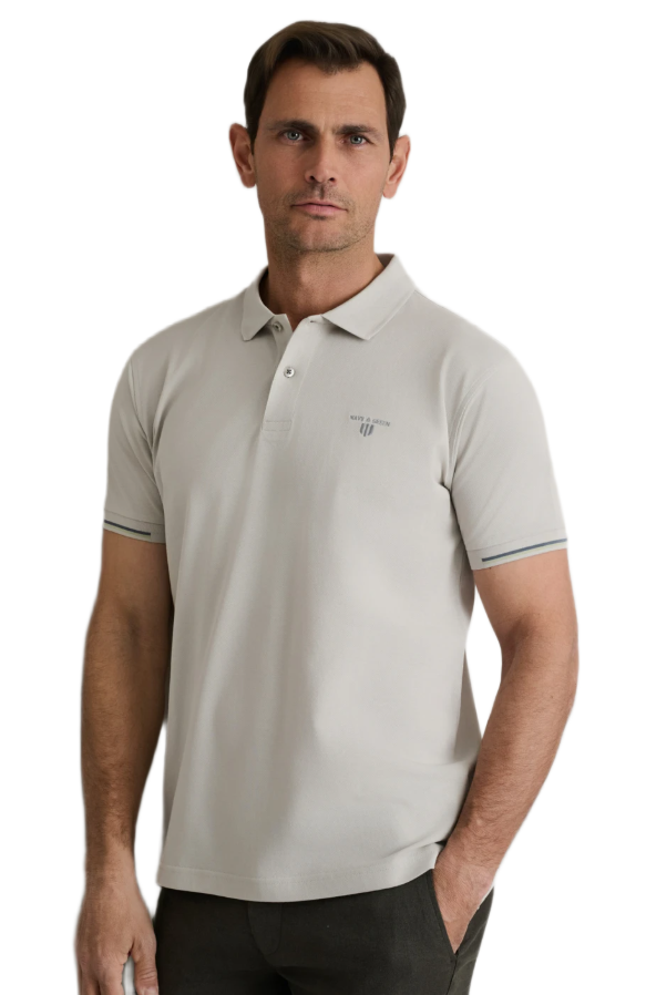 Navy & Green ανδρικό μονόχρωμο polo 24EY.040/2PL