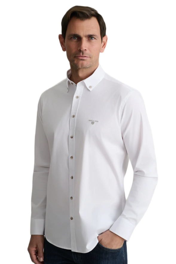 Navy & Green ανδρικό μονόχρωμο πουκάμισο Comfort Fit 24NG.SD61/1B.8