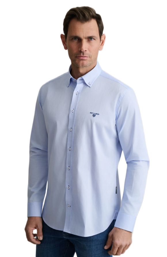 Navy & Green ανδρικό μονόχρωμο πουκάμισο Comfort Fit 24NG.SD138/1B.2