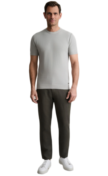 Navy & Green ανδρικό λινό παντελόνι απίετο 24KP.032/JG